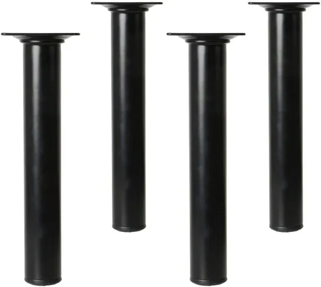 Amig gamba rotonda nera 30x200 mm per mobili acciaio