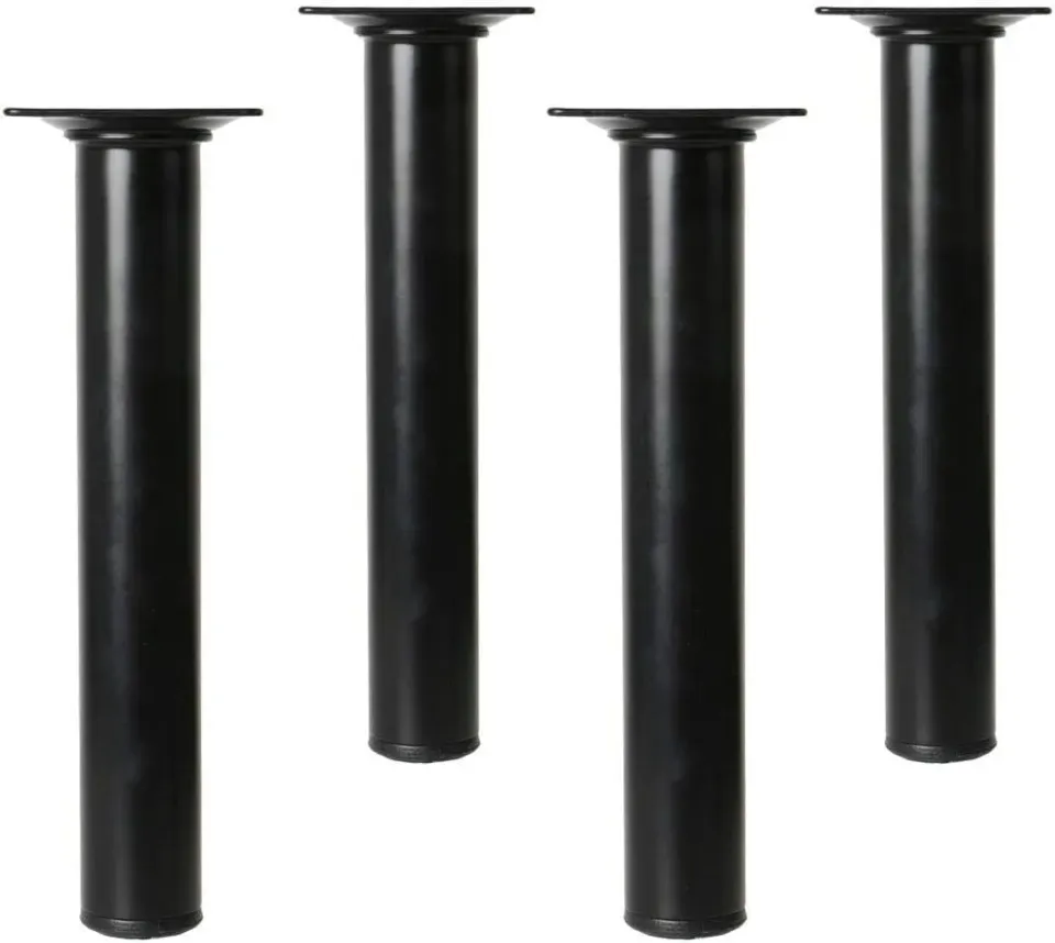 Amig gamba rotonda nera 30x200 mm per mobili acciaio