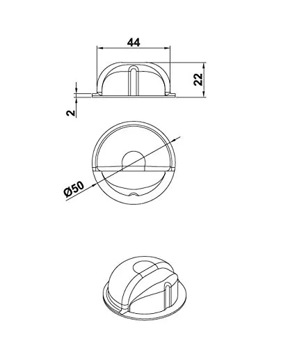 Amig fermaporta metallo 50 mm marrone