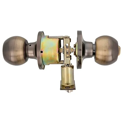 Amig 610 12554 pomello porta con chiave ottone cuoio