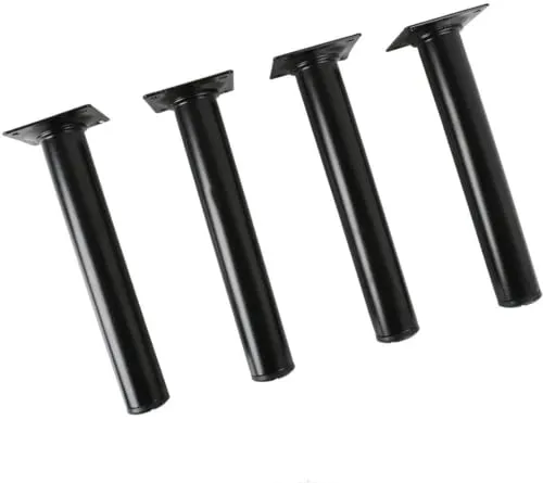 Amig gamba rotonda nera 30x200 mm per mobili acciaio