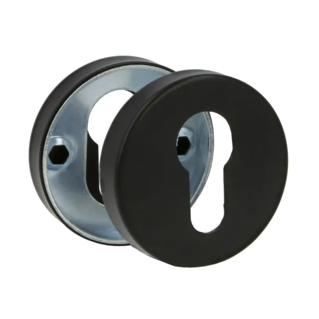 Amig 3RX rosetta rotonda nera Ø53 mm acciaio