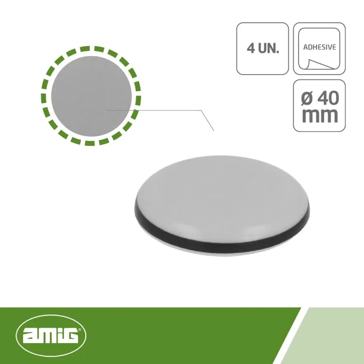 Amig Mod. 77 pattino adesivo tondo Ø40 mm teflon