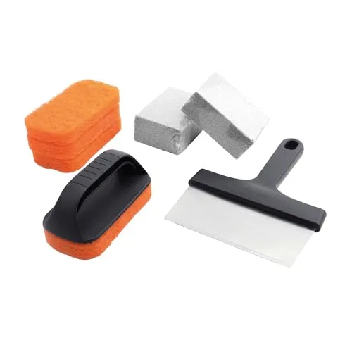 Amig AM22 Kit 8 Accessori Pulizia Barbecue con Raschietto
