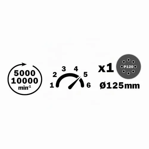 Ribimex R-BAT20 PRBAT20/PORSB Levigatrice Orbitale senza batteria 125mm