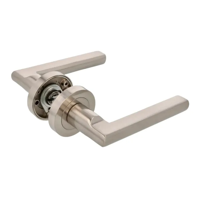 Amig MAI PB85 Maniglia su Placca Porte Interne Nichel Spazzolato