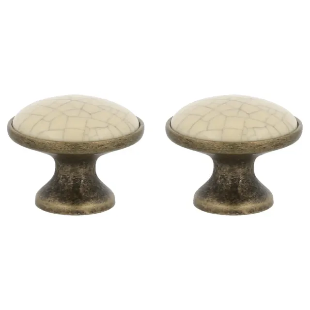 Amig 822 pomello mobili cuoio Ø29 mm ceramica 2 pezzi