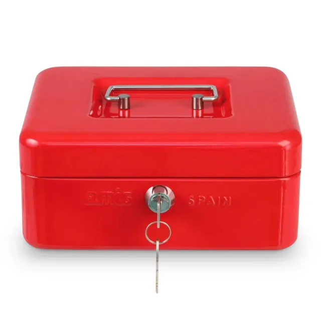 Amig cassetta di sicurezza rossa 200x160x70 mm acciaio