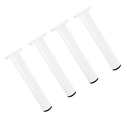 Amig Set 4 Gambe Mobili Rotonde Acciaio Nere 600 mm