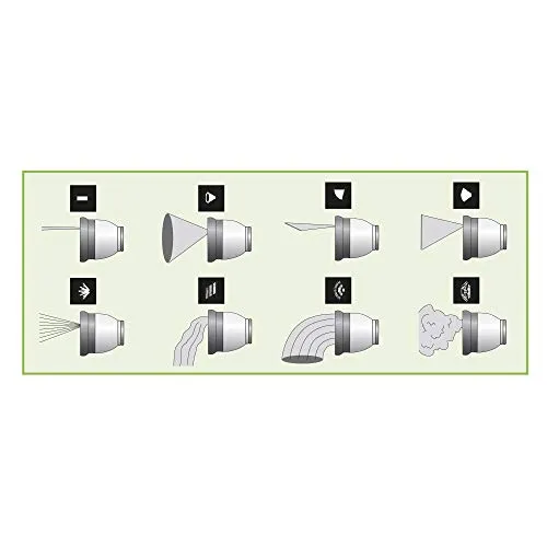Ribimex kit irrigazione giardino pistola 8 getti tubi 12-15 mm