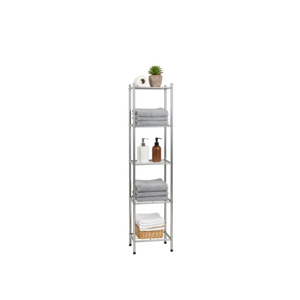 Amig Brisa Scaffale Bagno Acciaio 6 Ripiani Argento