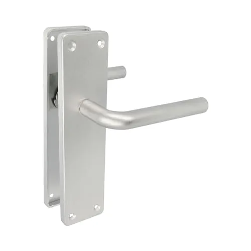 Amig maniglia argento alluminio placca quadra 222x55 mm