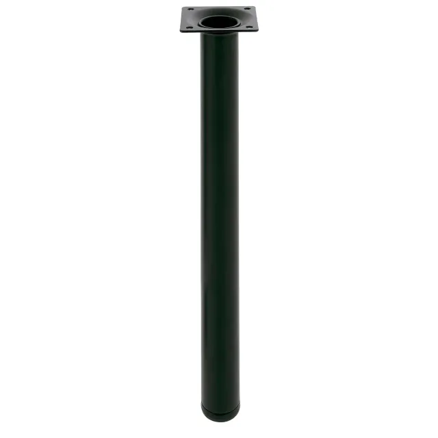 Amig 21769 Gamba Tavolo Rotonda Nera 30x600 mm Acciaio
