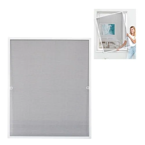 Amig MF01 zanzariera fissa 120x140 cm alluminio bianco