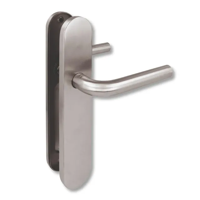 Amig 4PX set maniglie porta con piastra inox satinato