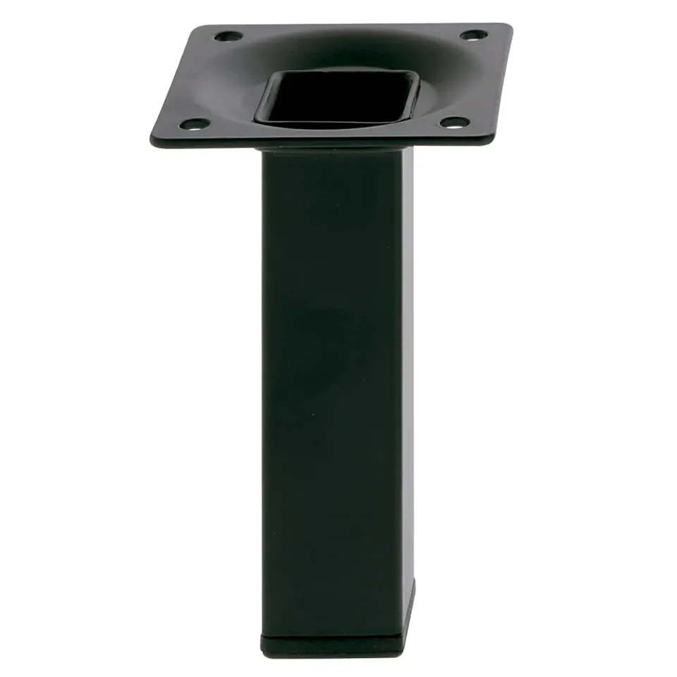 Amig piedino quadrato acciaio nero 25x25x200 mm