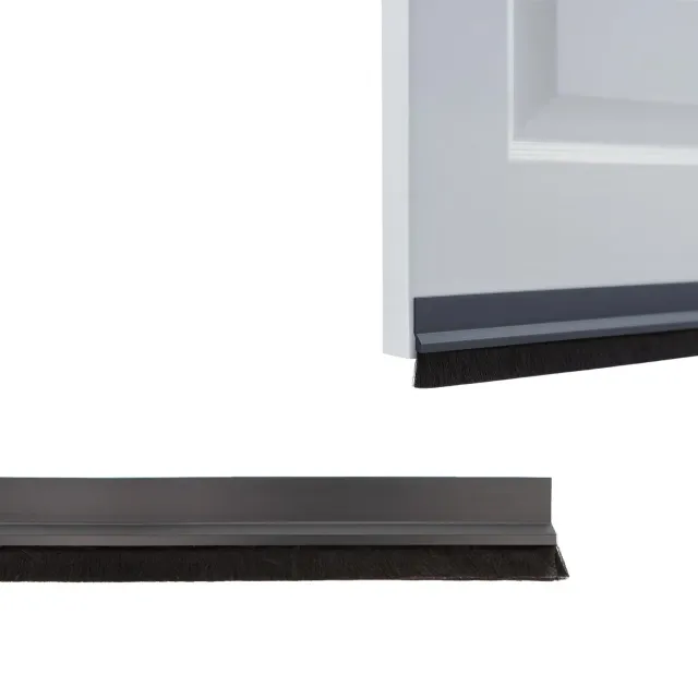 Amig paraspifferi porta adesivo 1 m nero a spazzola PVC