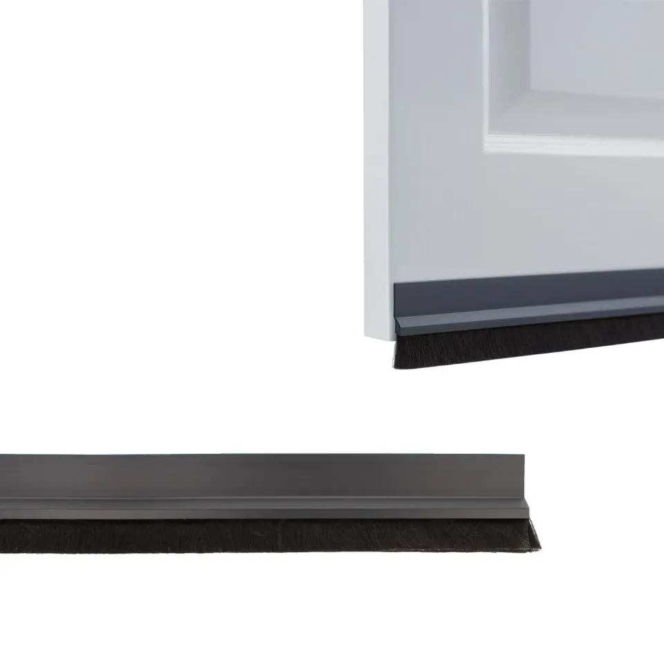 Amig paraspifferi porta adesivo 1 m nero a spazzola PVC