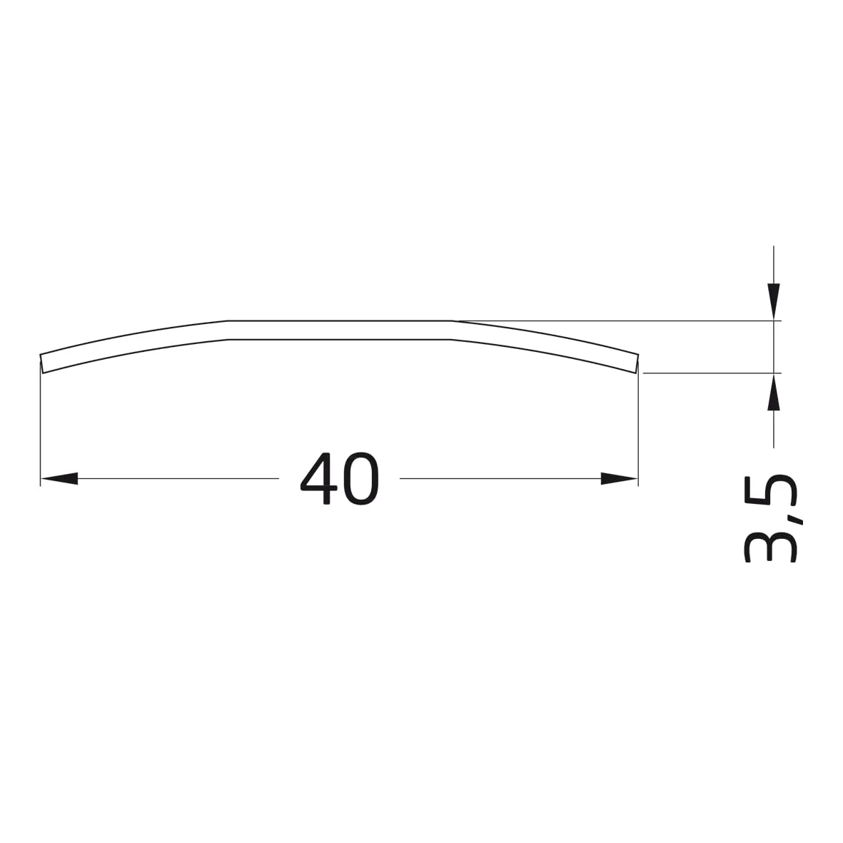 Amig Mod. 3 Profilo Pavimento Adesivo 72 cm Quercia
