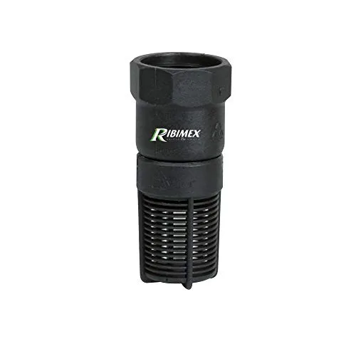Ribimex PRVF35 valvola di fondo 1" plastica nera
