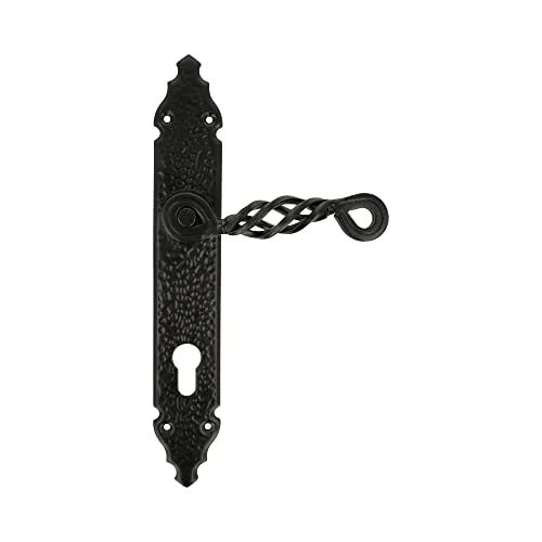 Amig maniglia piastra martellata 280 mm nera privacy