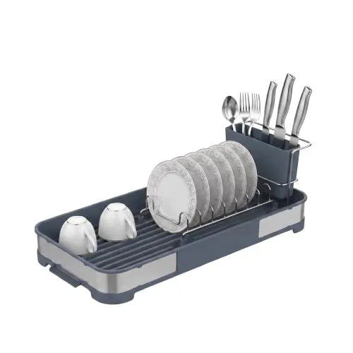 Amig Siba Mini scolapiatti grigio 7 piatti acciaio