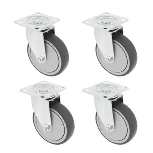 Amig Set 4 Rotelle 100mm Gomma Grigia 110Kg Piastra