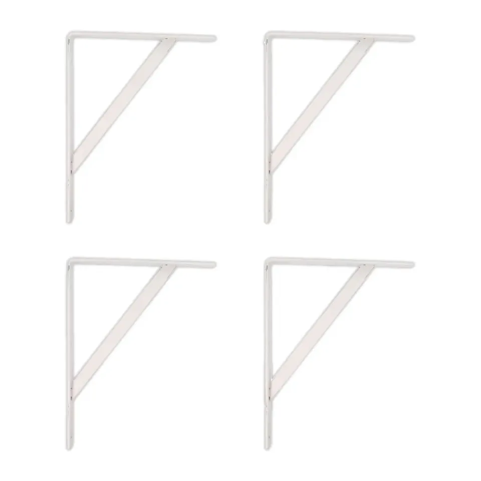 Amig Mod.9 Staffe Mensole 400x275 mm 4 Pezzi Bianche