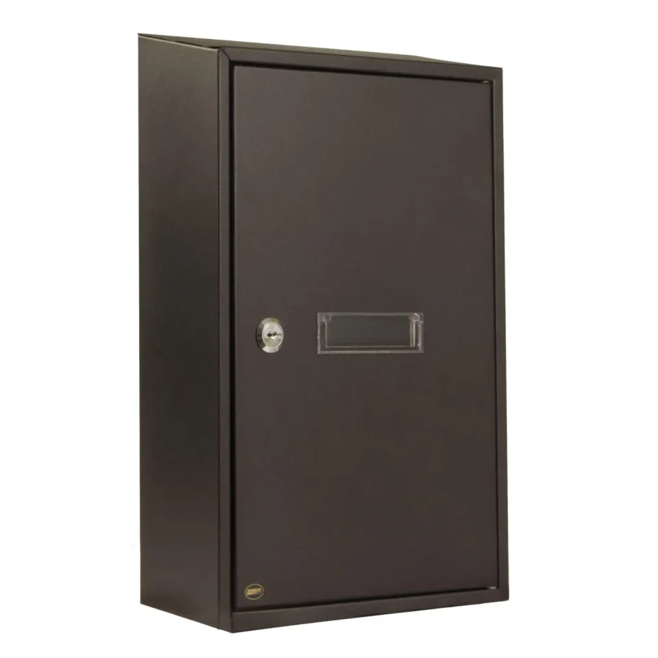 Amig cassetta postale interna A4 40x25x10 cm nera acciaio