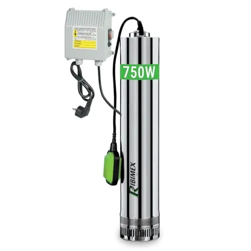 Ribimex Pompa sommersa 750 W 8000 L/h per pozzi