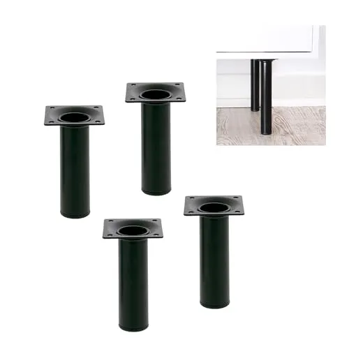 Amig Set 4 Gambe Mobili Acciaio Bianche 150 mm
