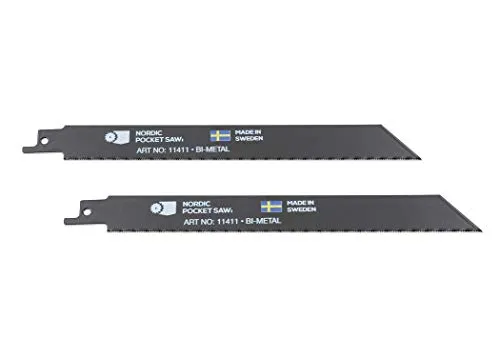 Nordic Pocket Saw Lama Metallo 20 cm 8 Denti Acciaio Svedese