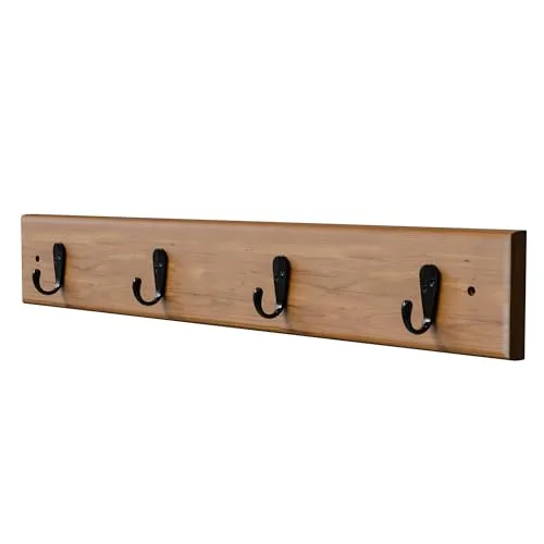 Amig CM36 appendiabiti muro 440 mm acacia nero legno