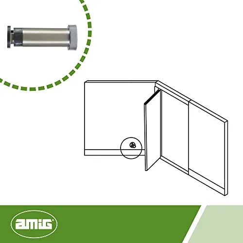 Amig fermaporta magnetico nichel 23x80 mm parete
