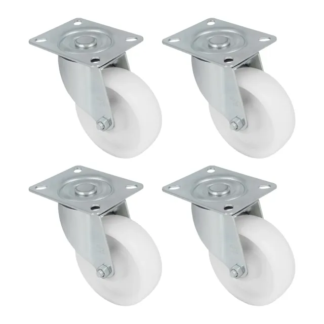 Amig Ruote Ø125 mm Set 4 Piastra Nylon Bianco