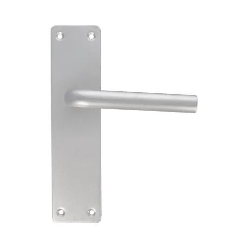 Amig maniglia argento alluminio placca quadra 222x55 mm
