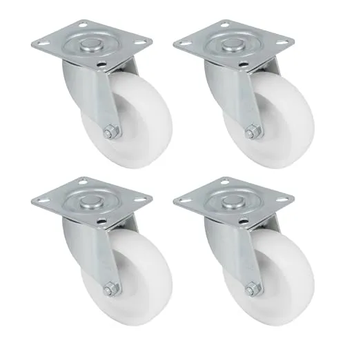 Amig Ruote Ø125 mm Set 4 Piastra Nylon Bianco