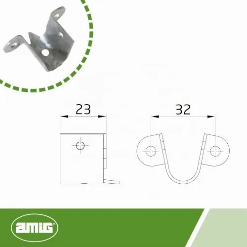 Amig Supporto Rullo Tapparella Acciaio Zincato 32x23 mm