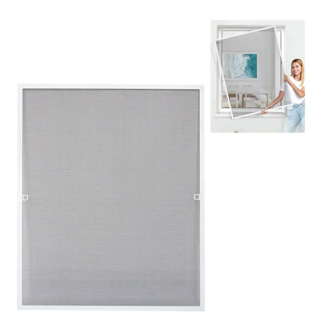 Amig MF01 zanzariera fissa 120x140 cm alluminio bianco