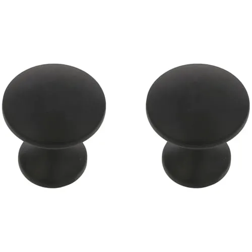 Amig 805 pomelli mobili Ø24 mm nero opaco 2 pz zamak