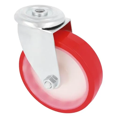 Amig Set 4 Ruote Ø 80 foro rosse poliuretano 100 kg