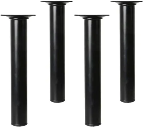 Amig gamba rotonda nera 30x200 mm per mobili acciaio