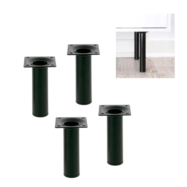 Amig Set 4 Gambe Mobili Acciaio Bianche 150 mm