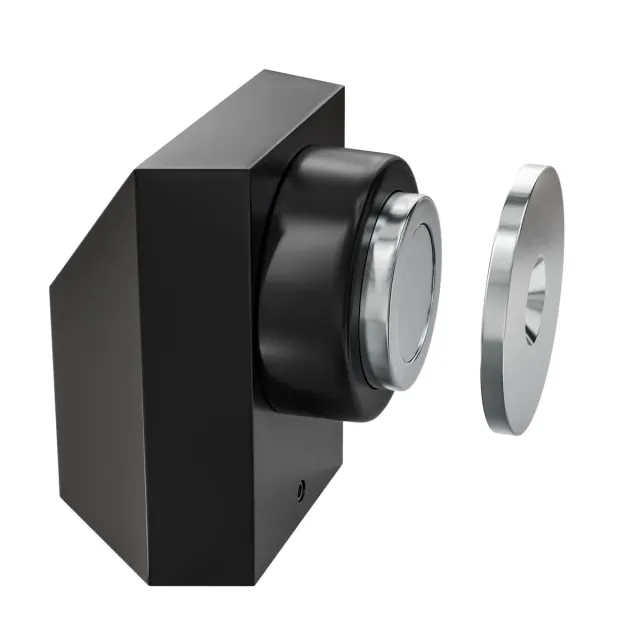 Amig fermaporta magnetico pavimento nero 36 mm inox