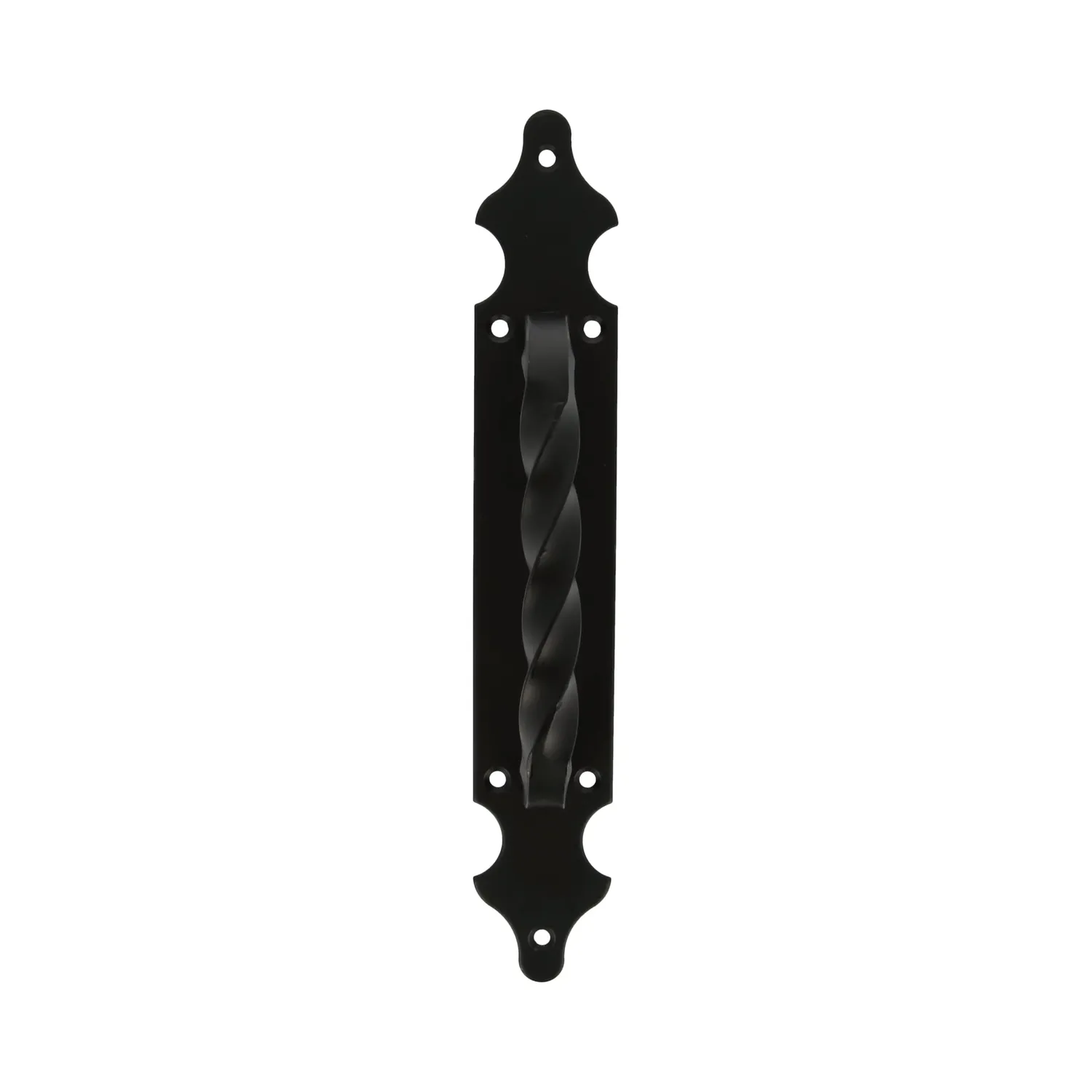 Amig maniglia rustica piastra liscia nera 280x45 mm zama