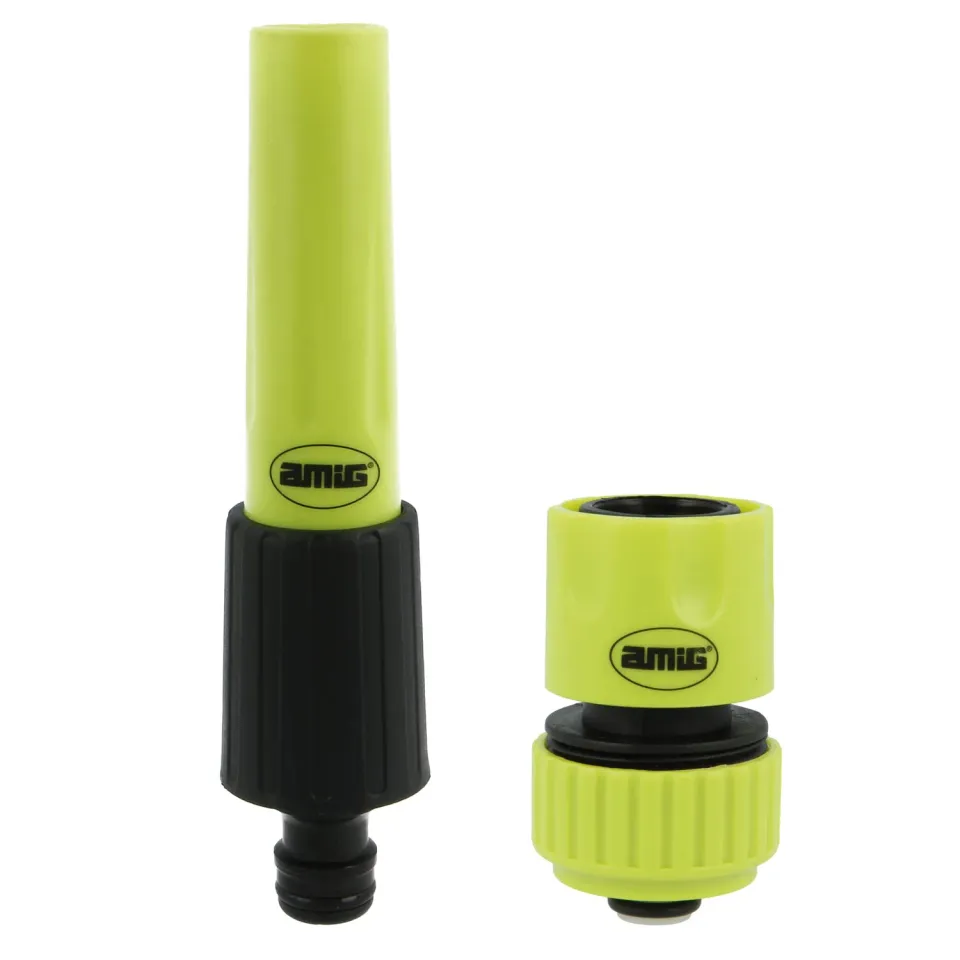 Amig kit irrigazione lancia regolabile + raccordo 3/4 verde