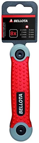 Bellota 6455-8 Set Chiavi Esagonali a Coltellino 8 Pezzi Annerite