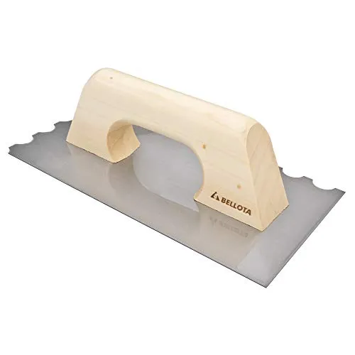 Bellota frattazzo dentato raggio manico legno pioppo