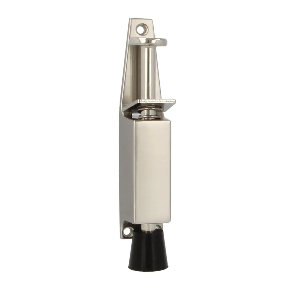 Amig Mod. 10 Fermaporta da Pavimento Cromato Opaco 120 mm Zamak