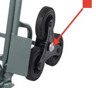 Ribimex Carrello 6 ruote 250 kg pedana pieghevole